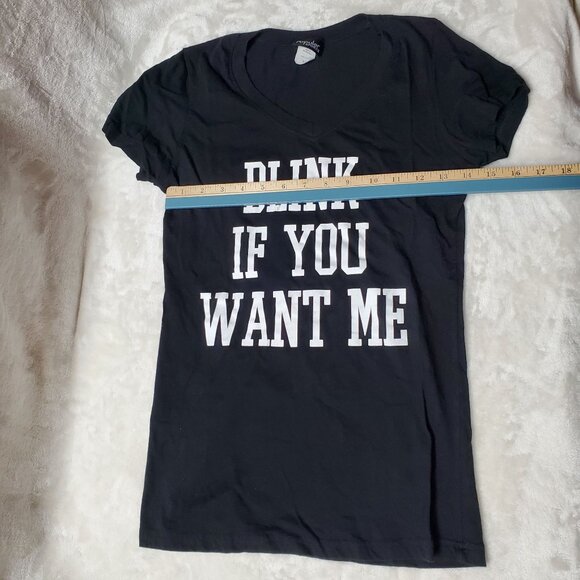 Popular Sports Black Cotton XL T-Shirt With "Blink If You Want Me" Print - Picture 9 of 10